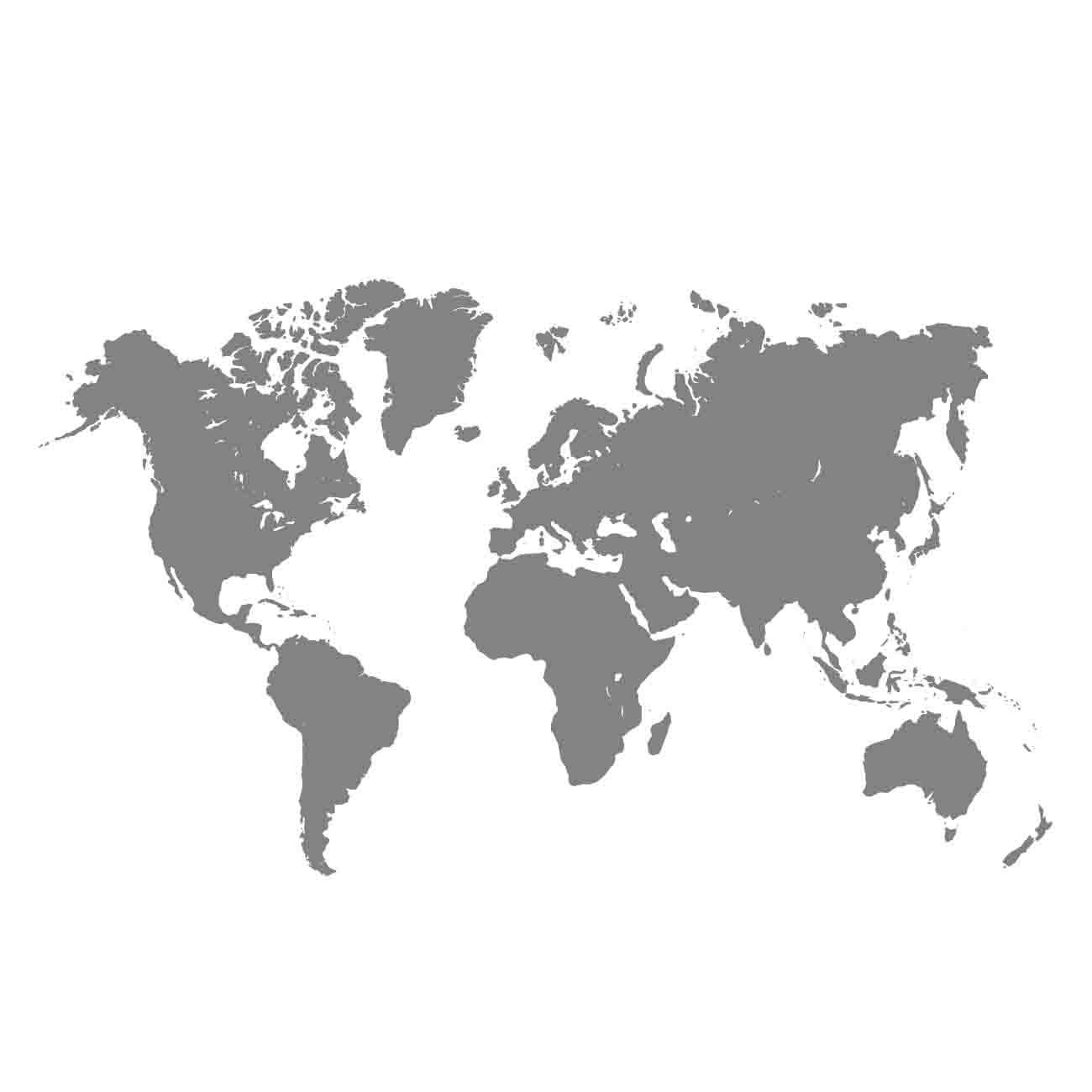 A grey map of the world